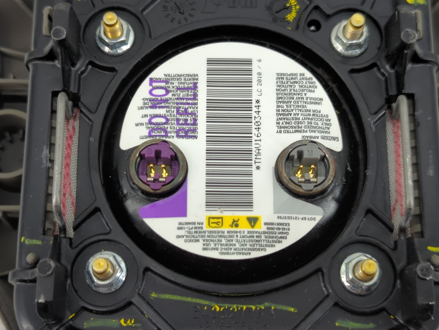 2008-2012 Chevrolet Malibu Air Bag Driver Left Steering Wheel Mounted - Oemusedautoparts1.com
