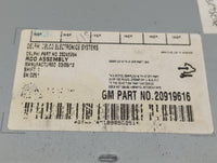 2009-2012 Chevrolet Malibu Radio AM FM Cd Player Receiver Replacement Fits Fits 2009 2010 2011 2012 OEM Used Auto Parts - Oe