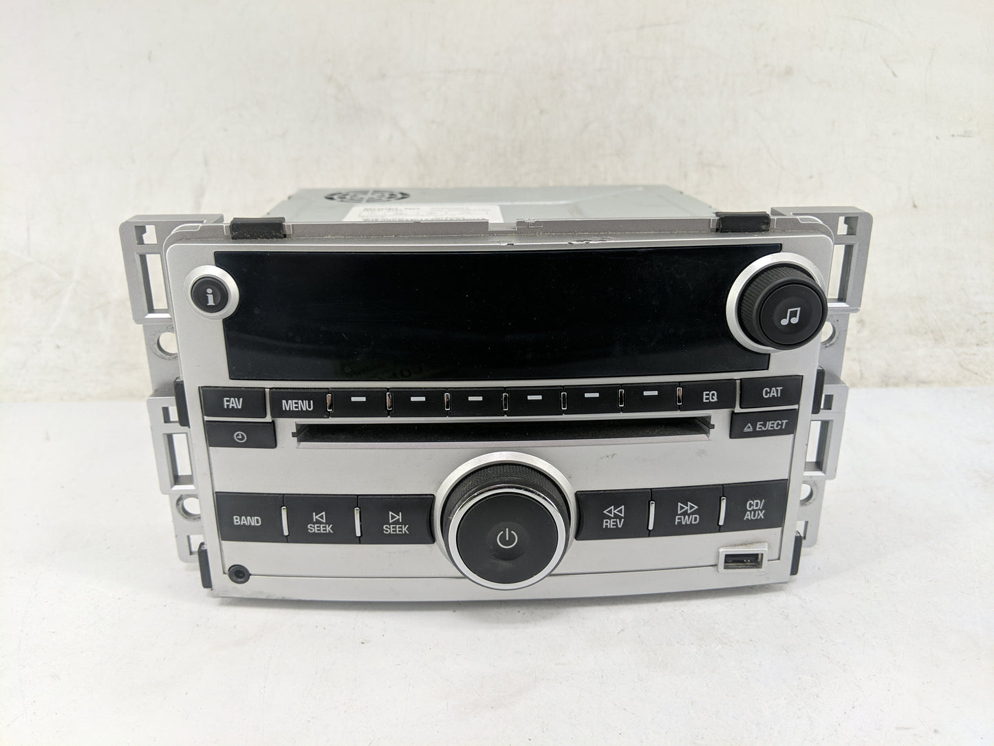 2009-2012 Chevrolet Malibu Radio AM FM Cd Player Receiver Replacement Fits Fits 2009 2010 2011 2012 OEM Used Auto Parts - Oe