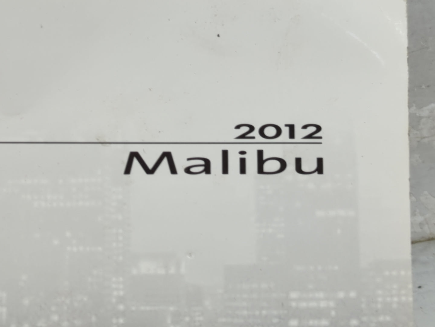 0 Chevrolet Malibu Owners Manual Book Guide OEM Used Auto Parts - Oemusedautoparts1.com