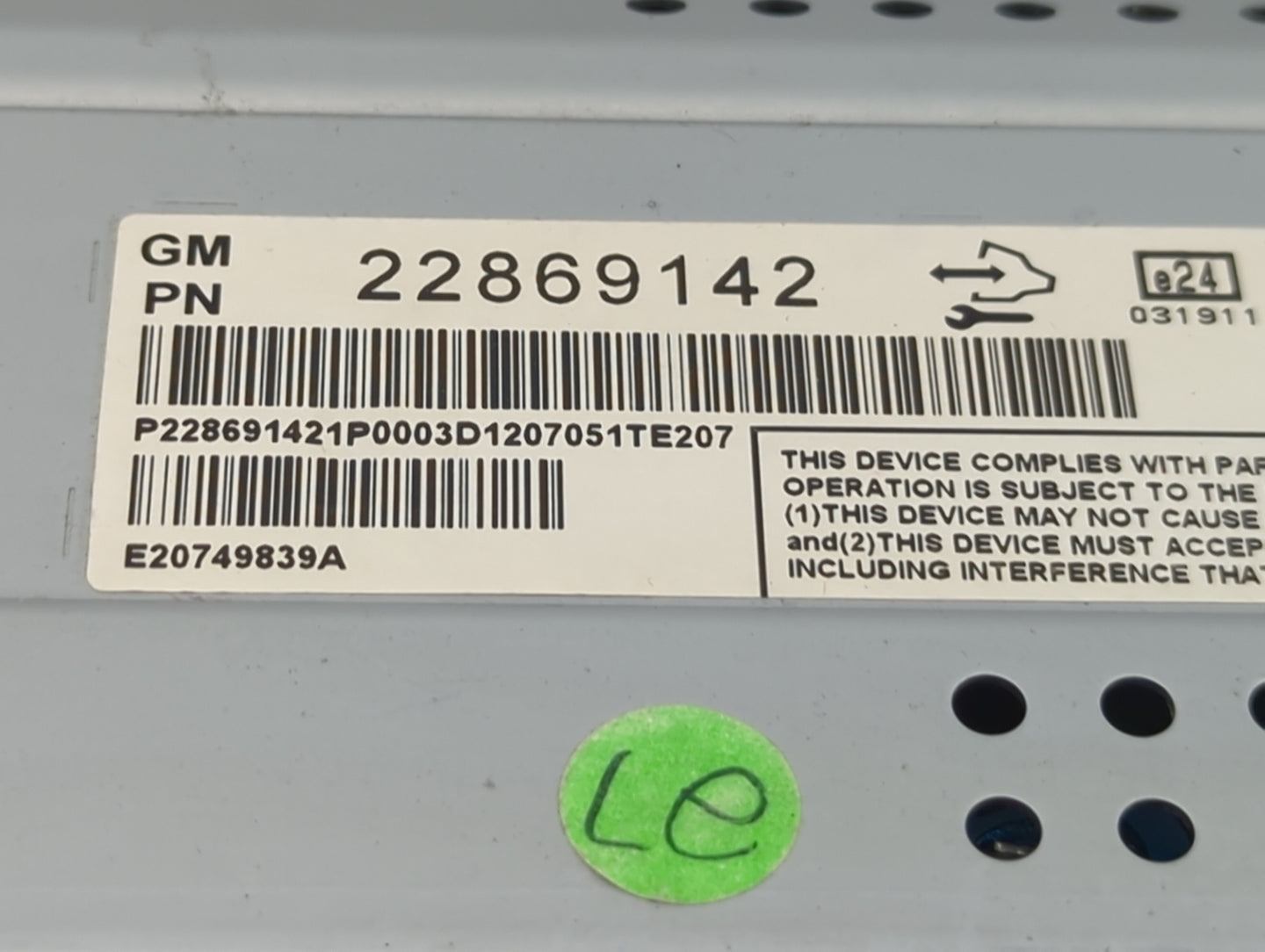 2013-2016 Chevrolet Malibu Information Display Screen 5024894 - Oemusedautoparts1.com