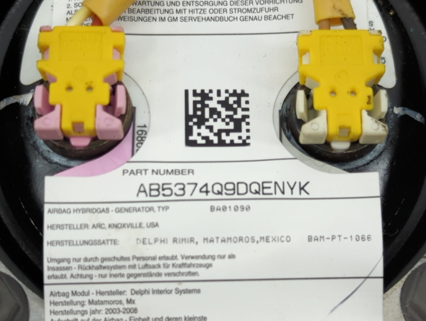 2003 Chevrolet Silverado 1500 Air Bag Driver Left Steering Wheel Mounted 1138031 - Oemusedautoparts1.com