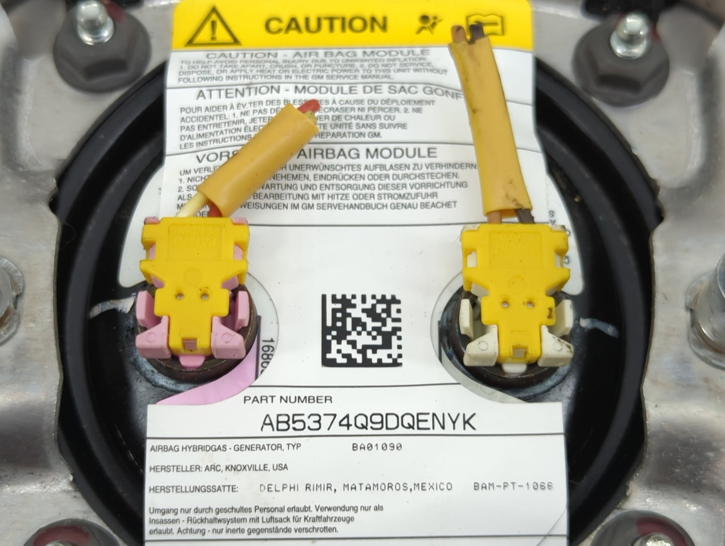 2003 Chevrolet Silverado 1500 Air Bag Driver Left Steering Wheel Mounted 1138031 - Oemusedautoparts1.com