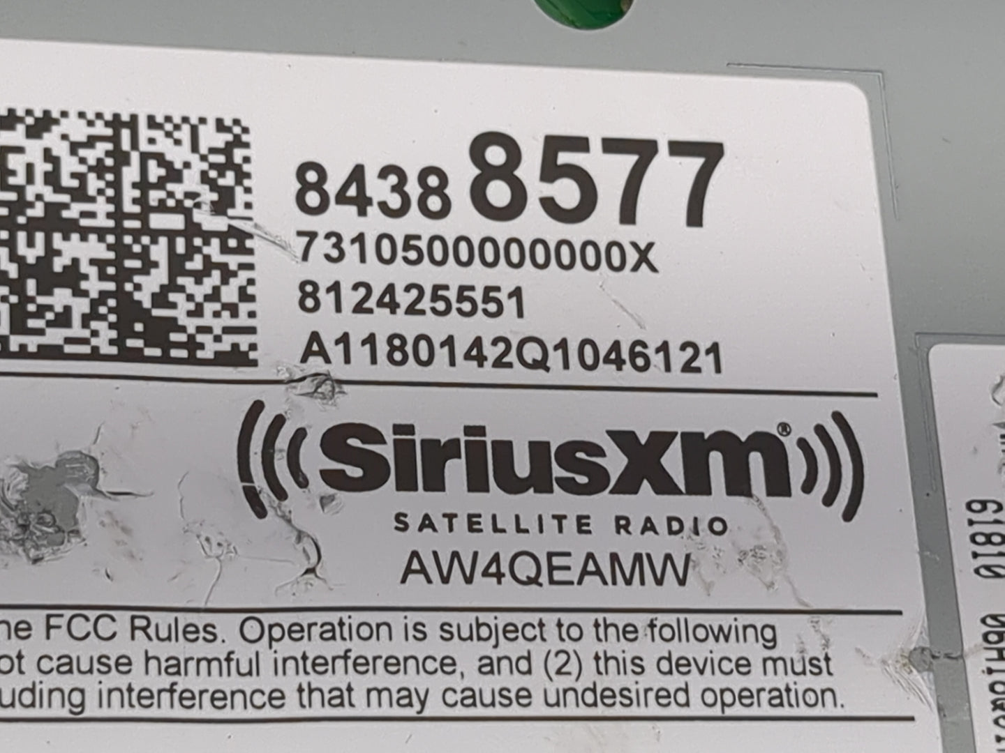 2018-2020 Chevrolet Trax Radio AM FM Cd Player Receiver Replacement Fits Fits 2018 2019 2020 OEM Used Auto Parts - Oemusedau