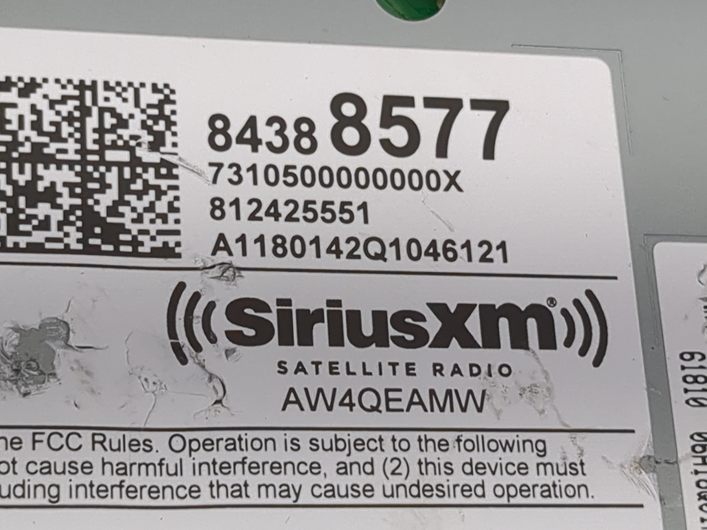 2018-2020 Chevrolet Trax Radio AM FM Cd Player Receiver Replacement Fits Fits 2018 2019 2020 OEM Used Auto Parts - Oemusedau