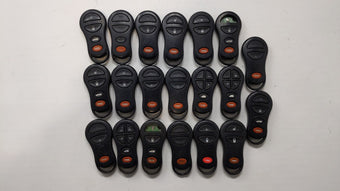 compare product Lot of 20 Chrysler Keyless Entry Remote Fob MIXED FCC IDS MIXED PART