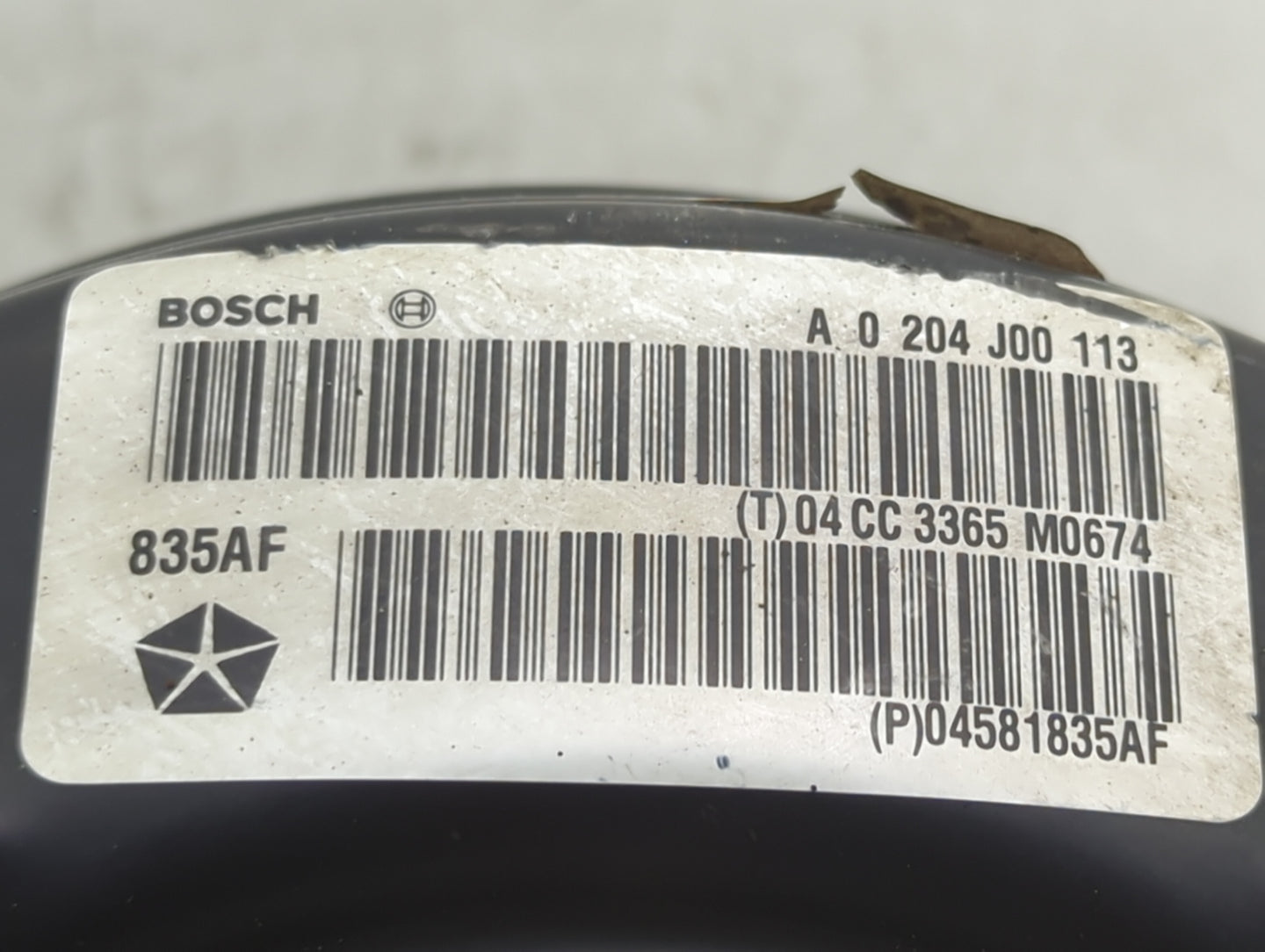 2015-2017 Chrysler 200 Power Brake Booster Oem 1229806 - Oemusedautoparts1.com