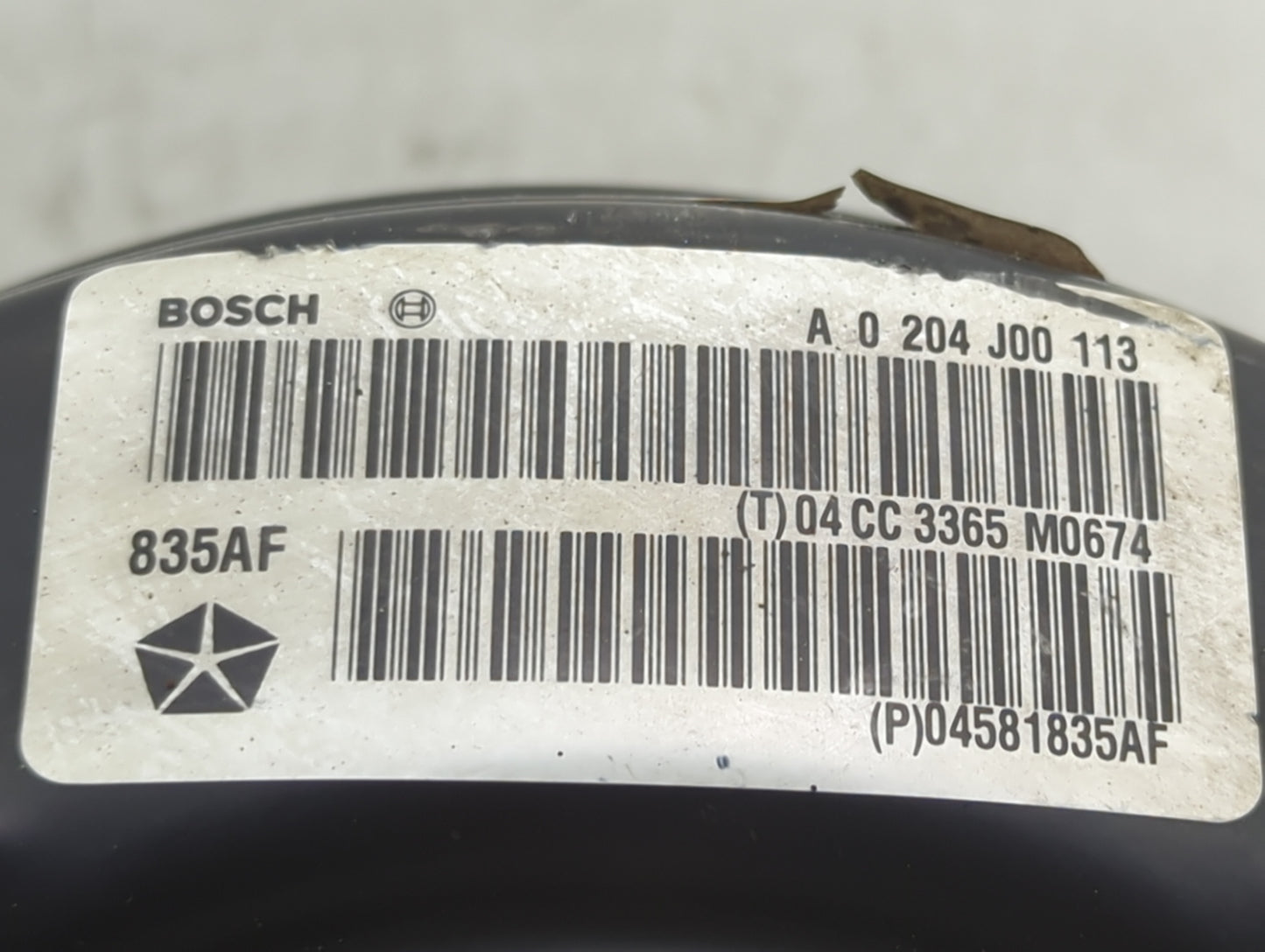 2015-2017 Chrysler 200 Power Brake Booster Oem 1229806 - Oemusedautoparts1.com