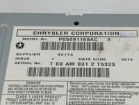 2011-2014 Chrysler 200 Radio AM FM Cd Player Receiver Replacement Fits Fits 2011 2012 2013 2014 OEM Used Auto Parts - Oemuse