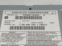 2011-2014 Chrysler 200 Radio AM FM Cd Player Receiver Replacement Fits Fits 2011 2012 2013 2014 OEM Used Auto Parts - Oemuse