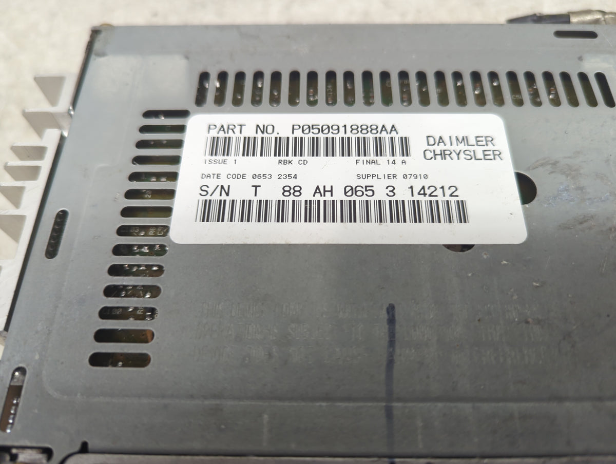 2002-2004 Chrysler Concorde Radio AM FM Cd Player Receiver Replacement Fits Fits 2002 2003 2004 2005 2006 2007 2008 2009 201