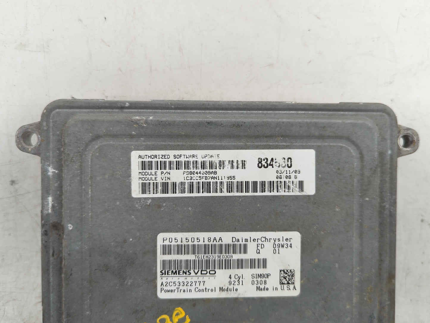 2007-2010 Chrysler Sebring PCM Engine Control Computer ECU ECM PCU OEM Fits Fits 2007 2008 2009 2010 OEM Used Auto Parts - O