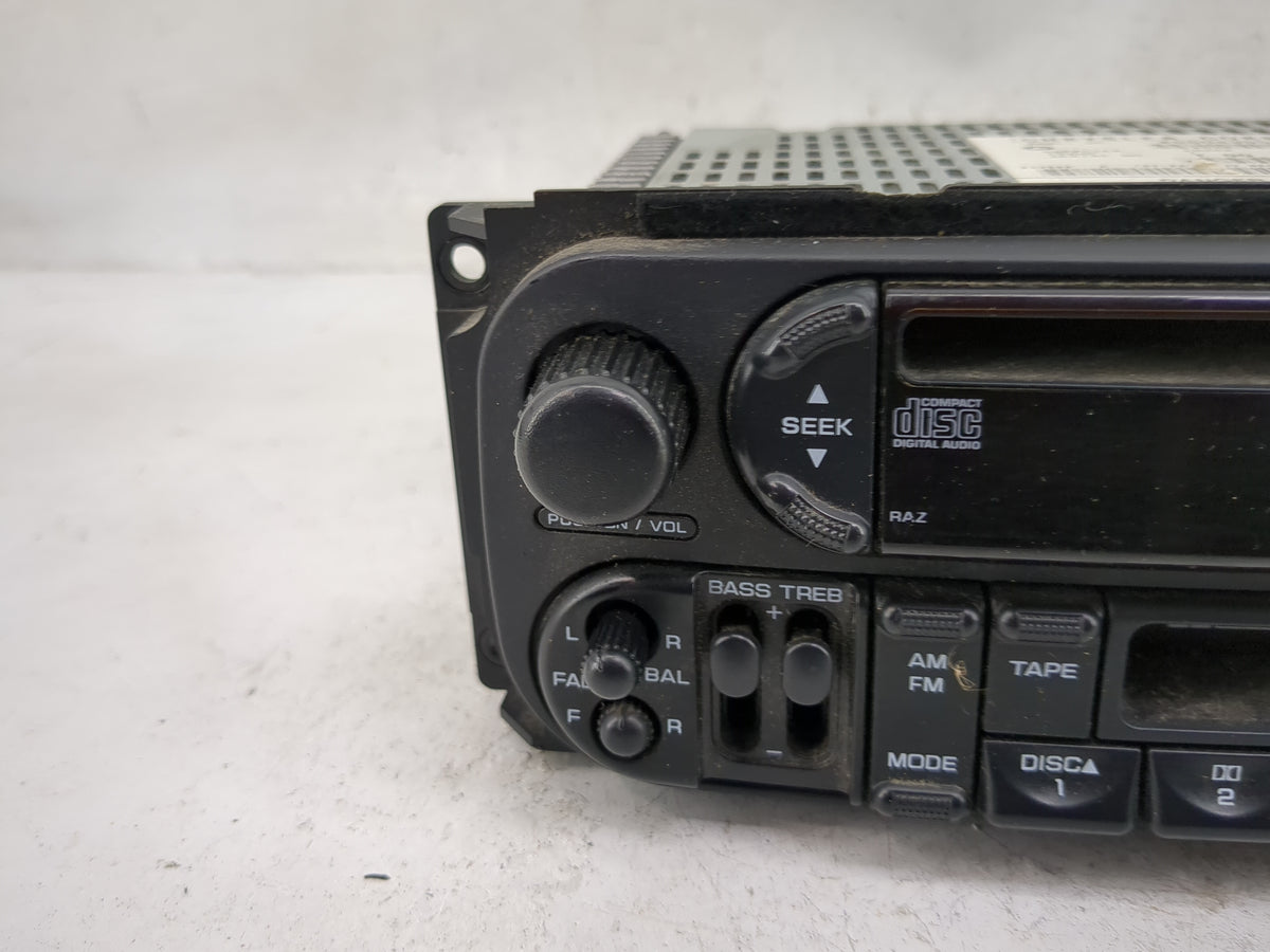 2001-2002 Chrysler Town & Country Radio AM FM Cd Player Receiver Replacement Fits Fits 1998 1999 2000 2001 2002 OEM Used Aut