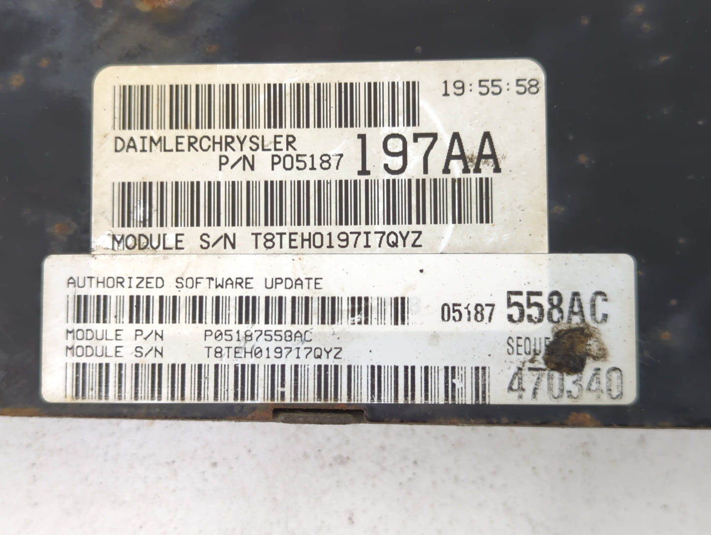 2007 Chrysler Town & Country PCM Engine Control Computer ECU ECM PCU OEM Fits OEM Used Auto Parts - Oemusedautoparts1.com