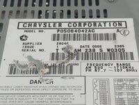 2005-2007 Chrysler Town & Country Radio AM FM Cd Player Receiver Replacement Fits Fits 2005 2006 2007 OEM Used Auto Parts - 