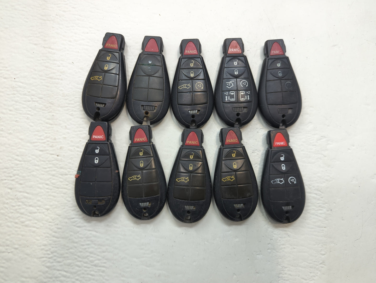 Lot of 10 Dodge Keyless Entry Remote Fob MIXED FCC IDS MIXED PART - Oemusedautoparts1.com