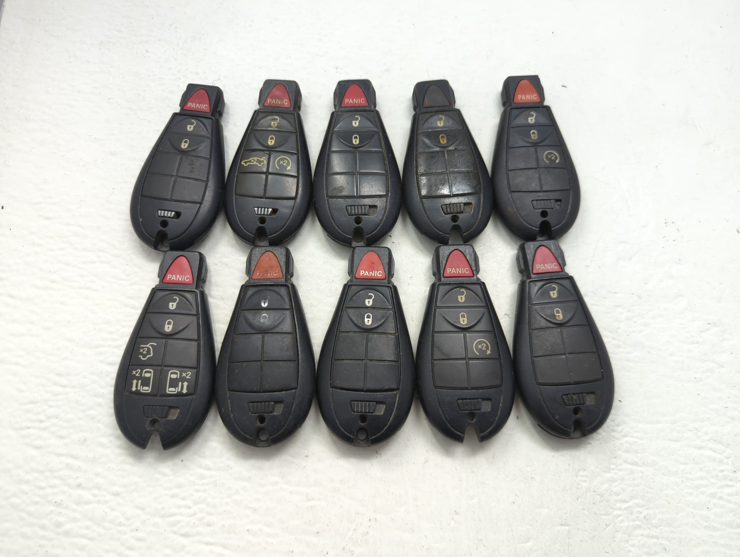 Lot of 10 Dodge Keyless Entry Remote Fob MIXED FCC IDS MIXED PART - Oemusedautoparts1.com