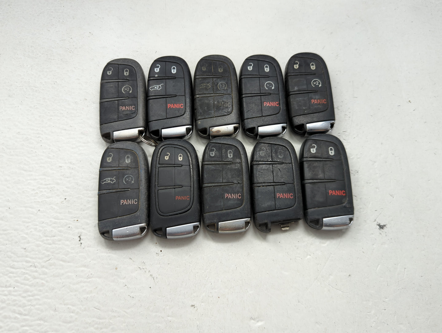 Lot of 10 Dodge Keyless Entry Remote Fob MIXED FCC IDS MIXED PART 1475803 - Oemusedautoparts1.com