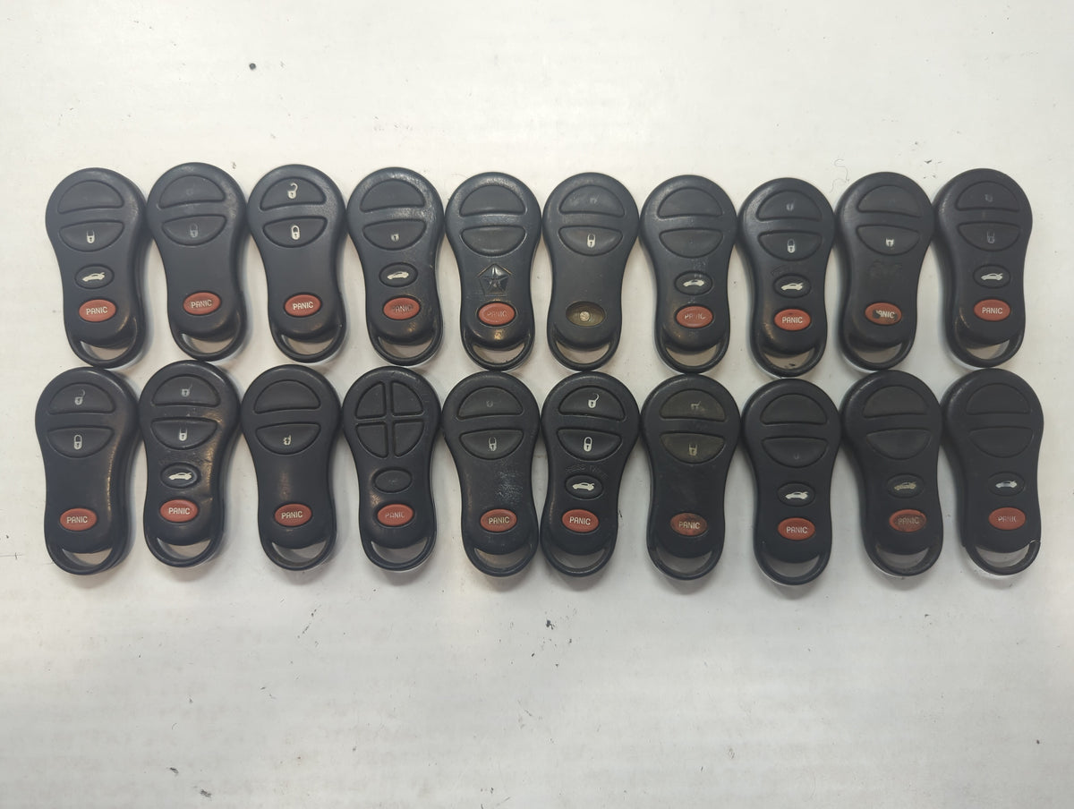 Lot of 20 Dodge Keyless Entry Remote Fob MIXED FCC IDS MIXED PART NUMBERS 592118 - Oemusedautoparts1.com