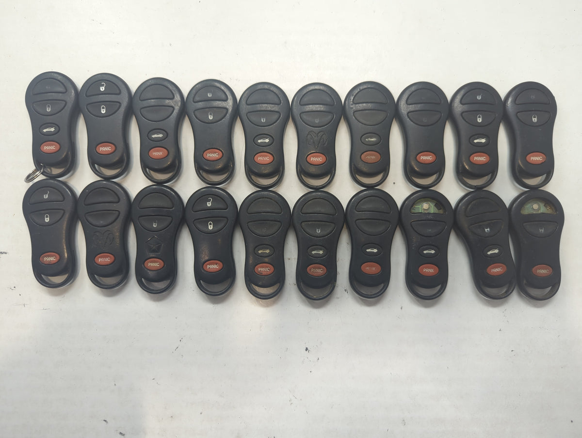 Lot of 20 Dodge Keyless Entry Remote Fob MIXED FCC IDS MIXED PART NUMBERS 592120 - Oemusedautoparts1.com