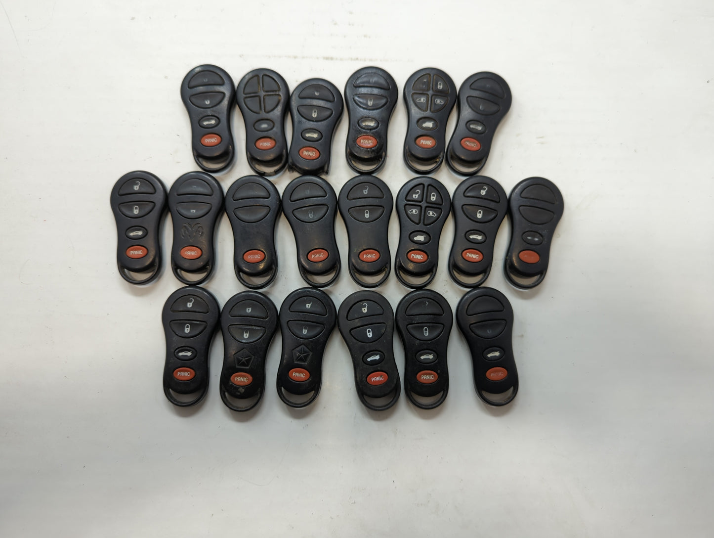 Lot of 20 Dodge Keyless Entry Remote Fob GQ43VT18T | GQ43VTI7T - Oemusedautoparts1.com