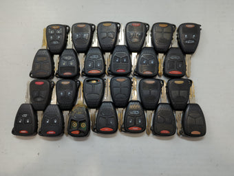 compare product Lot of 25 Dodge Keyless Entry Remote Fob MIXED FCC IDS MIXED PART NUMBERS