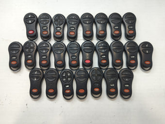 compare product Lot of 25 Dodge Keyless Entry Remote Fob MIXED FCC IDS MIXED PART NUMBERS