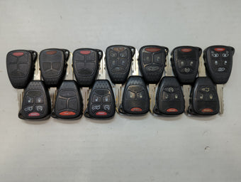 compare product Lot of 15 Dodge Keyless Entry Remote Fob MIXED FCC IDS MIXED PART NUMBERS