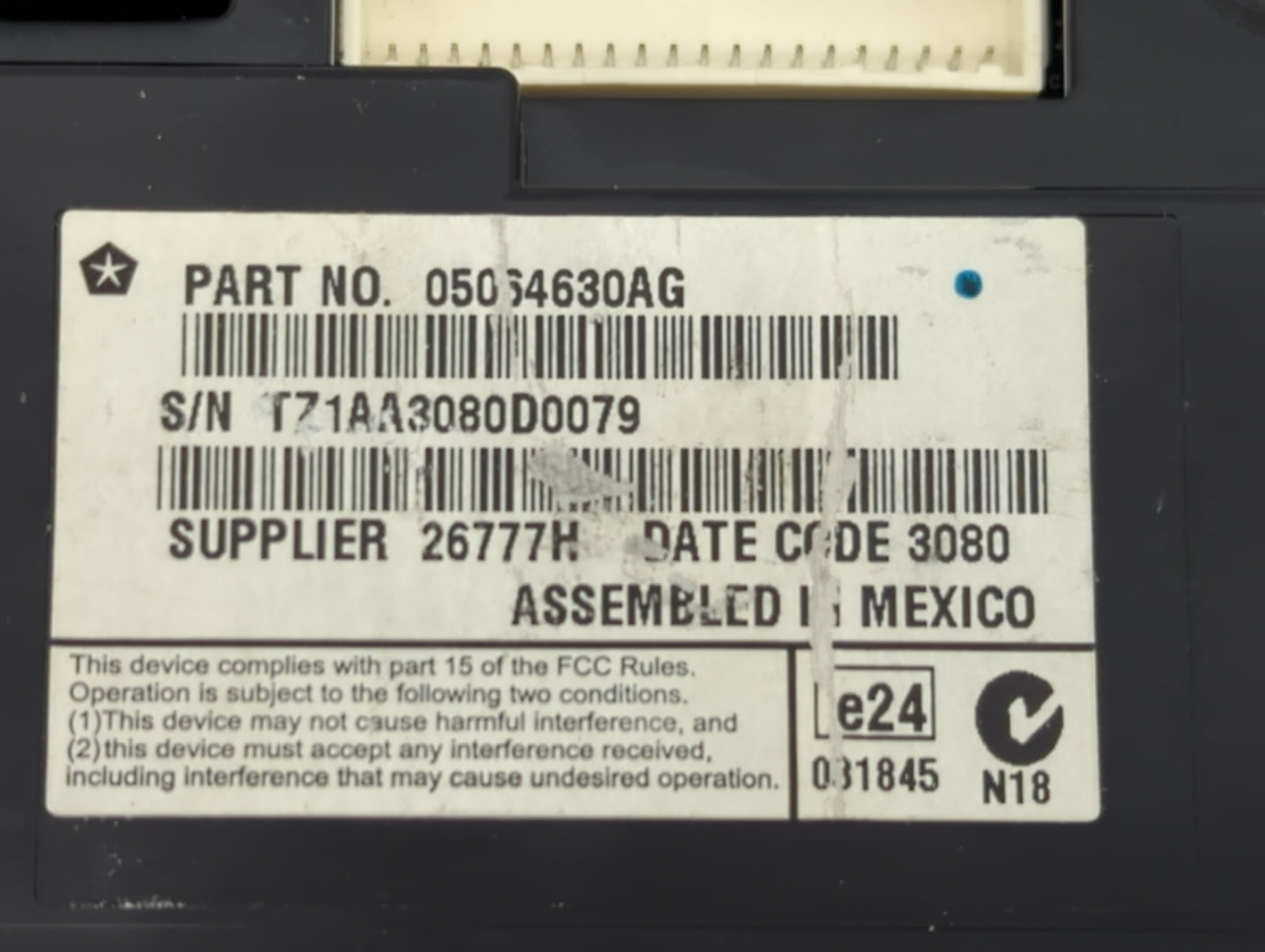 2011-2014 Dodge Charger Information Display Screen - Oemusedautoparts1.com