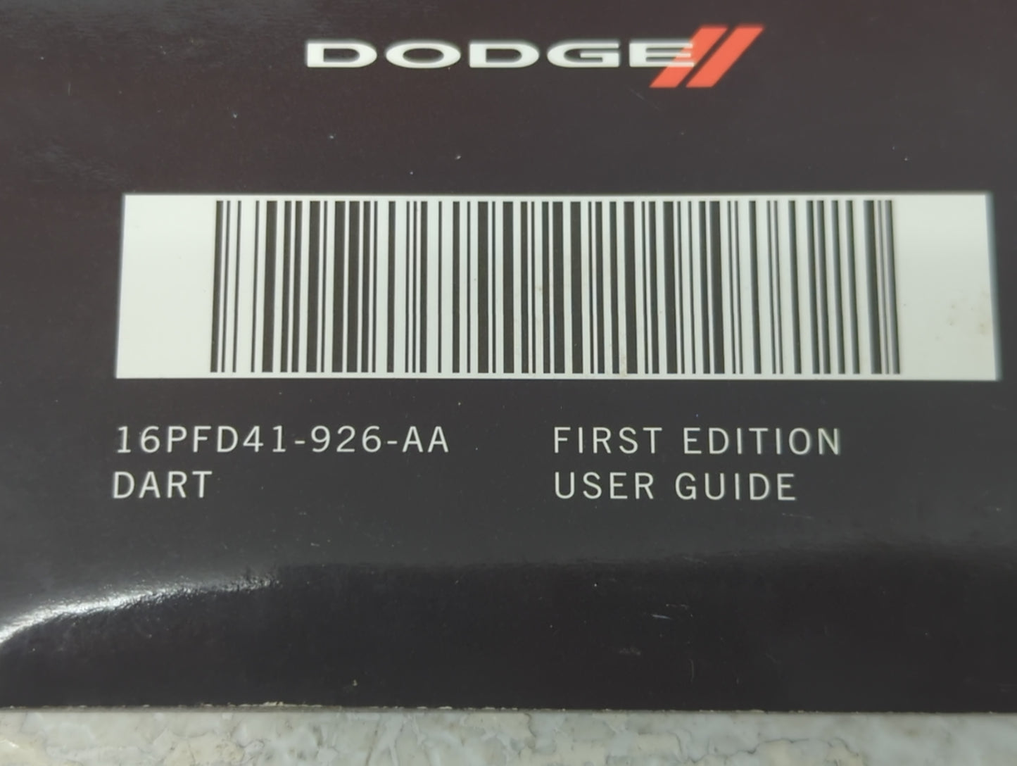 0 Dodge Dart Owners Manual Book Guide OEM Used Auto Parts - Oemusedautoparts1.com