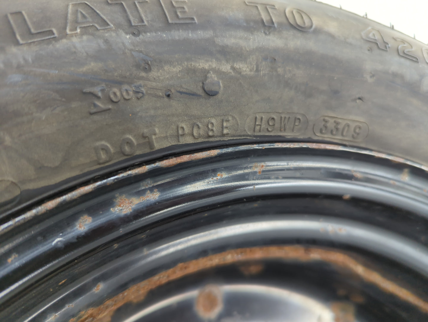 2013-2016 Dodge Dart Spare Donut Tire Wheel Rim Oem - Oemusedautoparts1.com