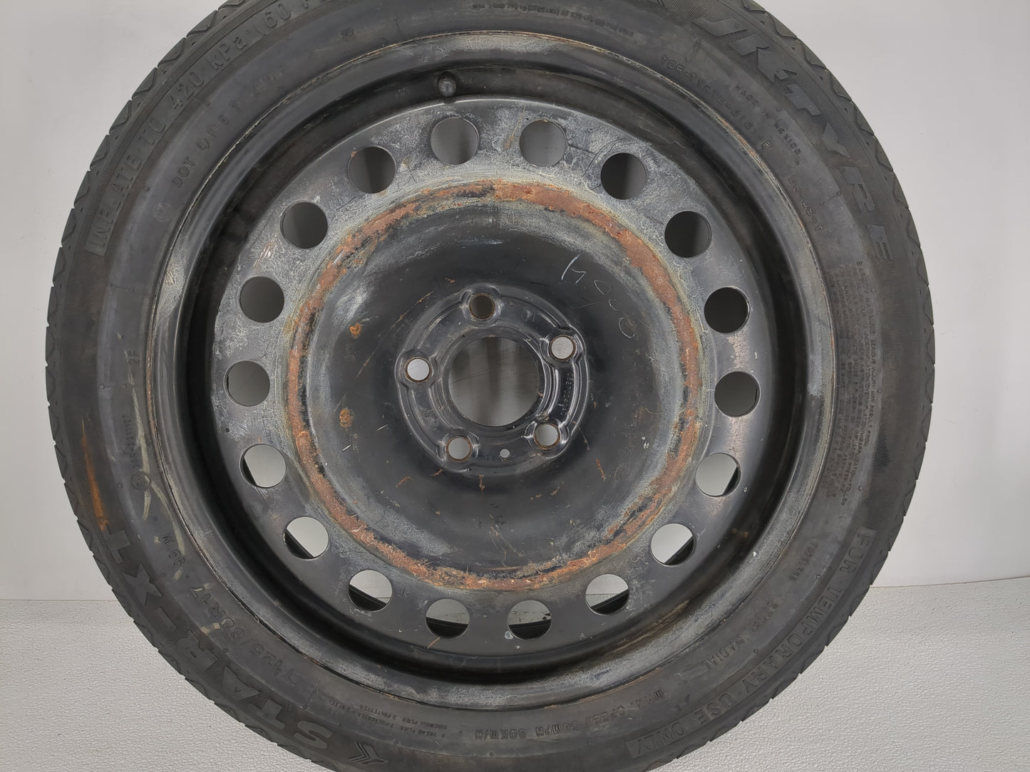 2013-2016 Dodge Dart Spare Donut Tire Wheel Rim Oem - Oemusedautoparts1.com
