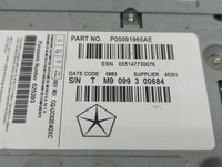 2013 Dodge Dart Radio AM FM Cd Player Receiver Replacement P/N:P05091965AE Fits OEM Used Auto Parts - Oemusedautoparts1.com