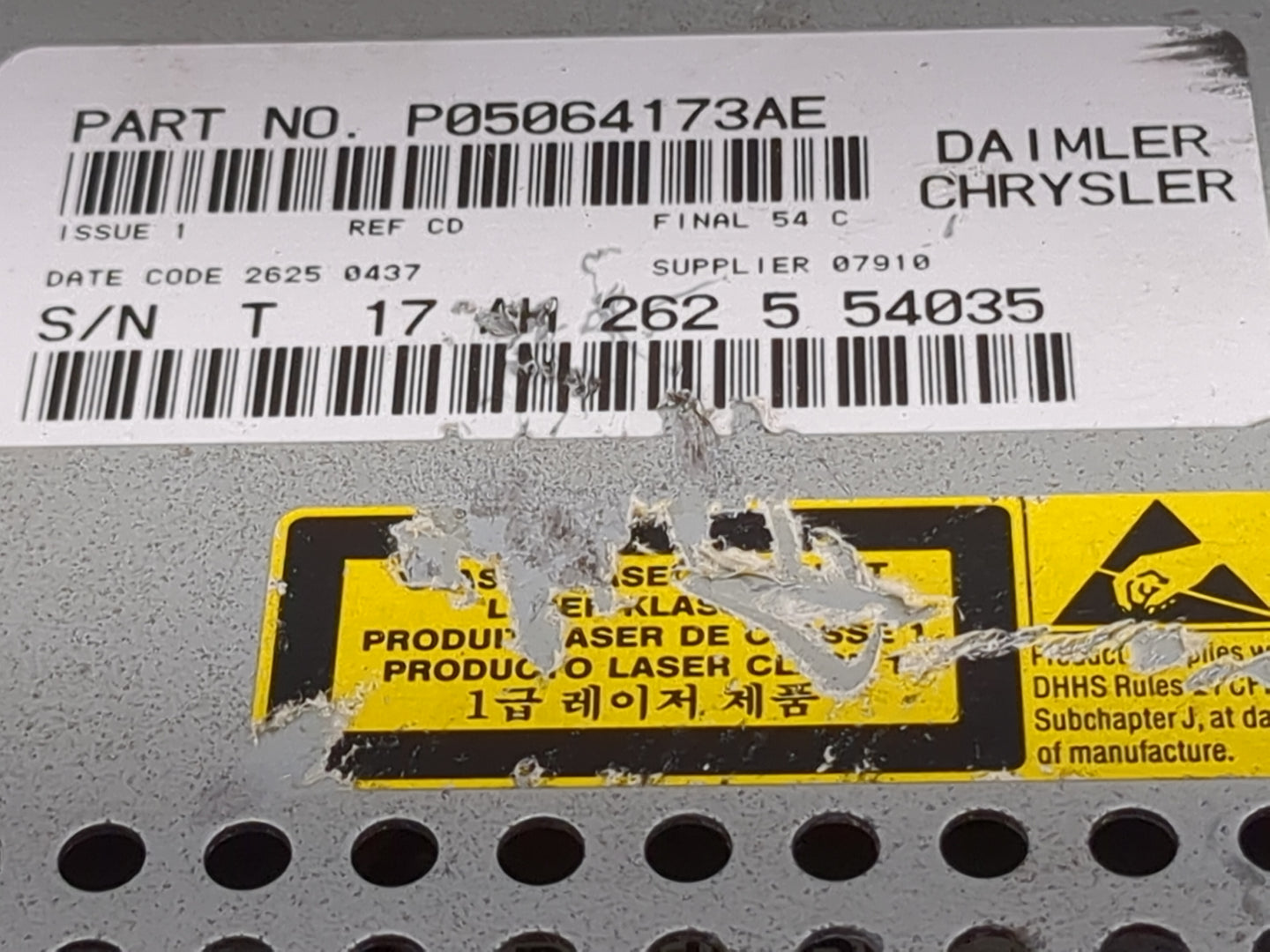 2004-2007 Dodge Durango Radio AM FM Cd Player Receiver Replacement Fits Fits 2004 2005 2006 2007 2008 2009 2010 OEM Used Aut