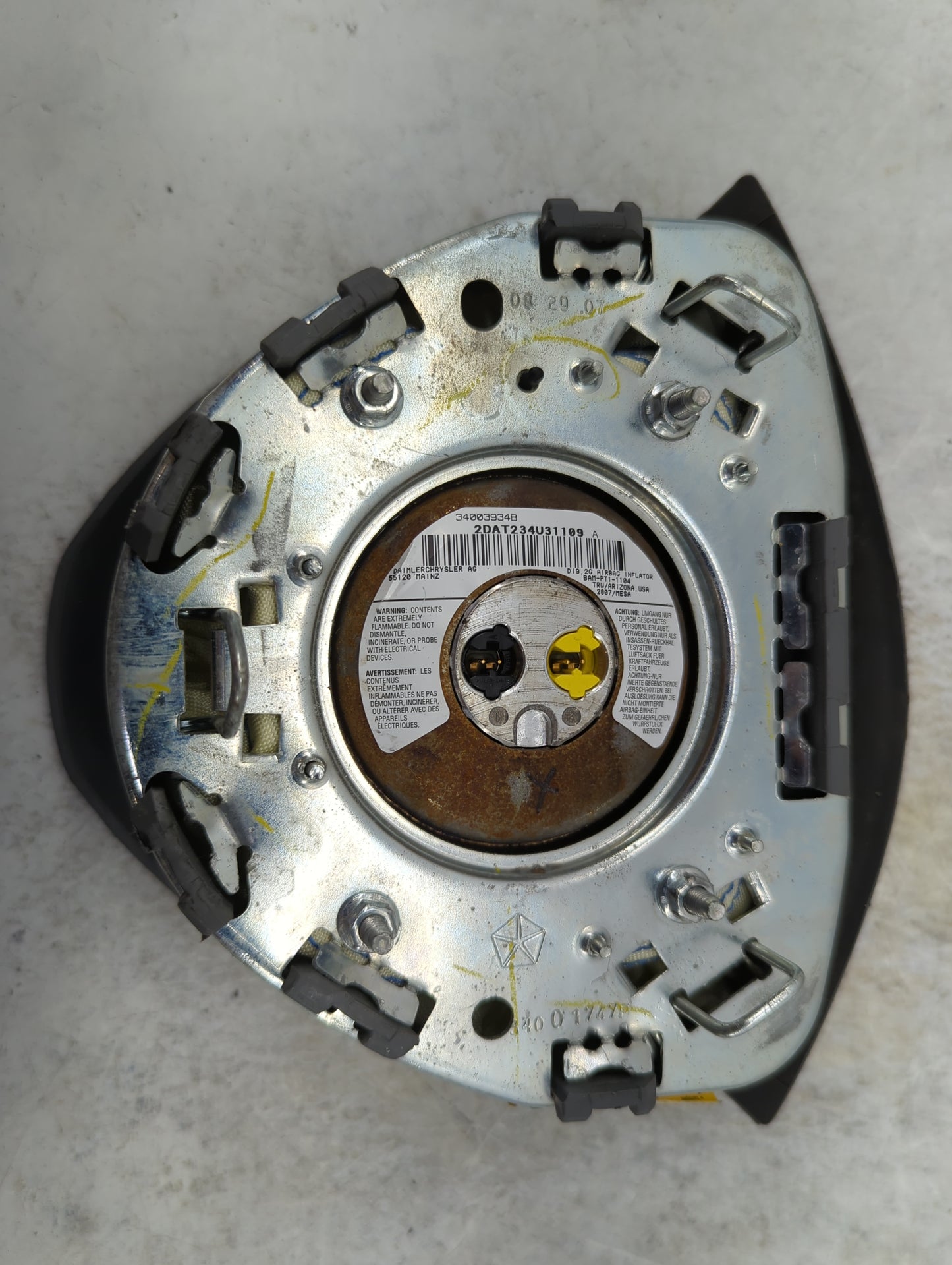 2008-2008 Dodge Grand Caravan Air Bag Driver Left Steering Wheel Mounted 1129332 - Oemusedautoparts1.com