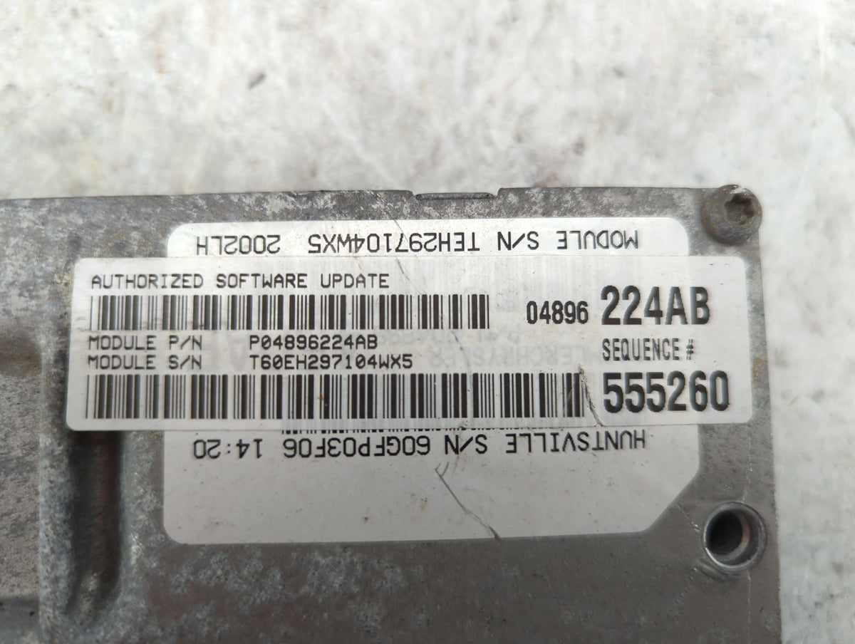 2002 Dodge Intrepid PCM Engine Control Computer ECU ECM PCU OEM OEM Used Auto Parts - Oemusedautoparts1.com