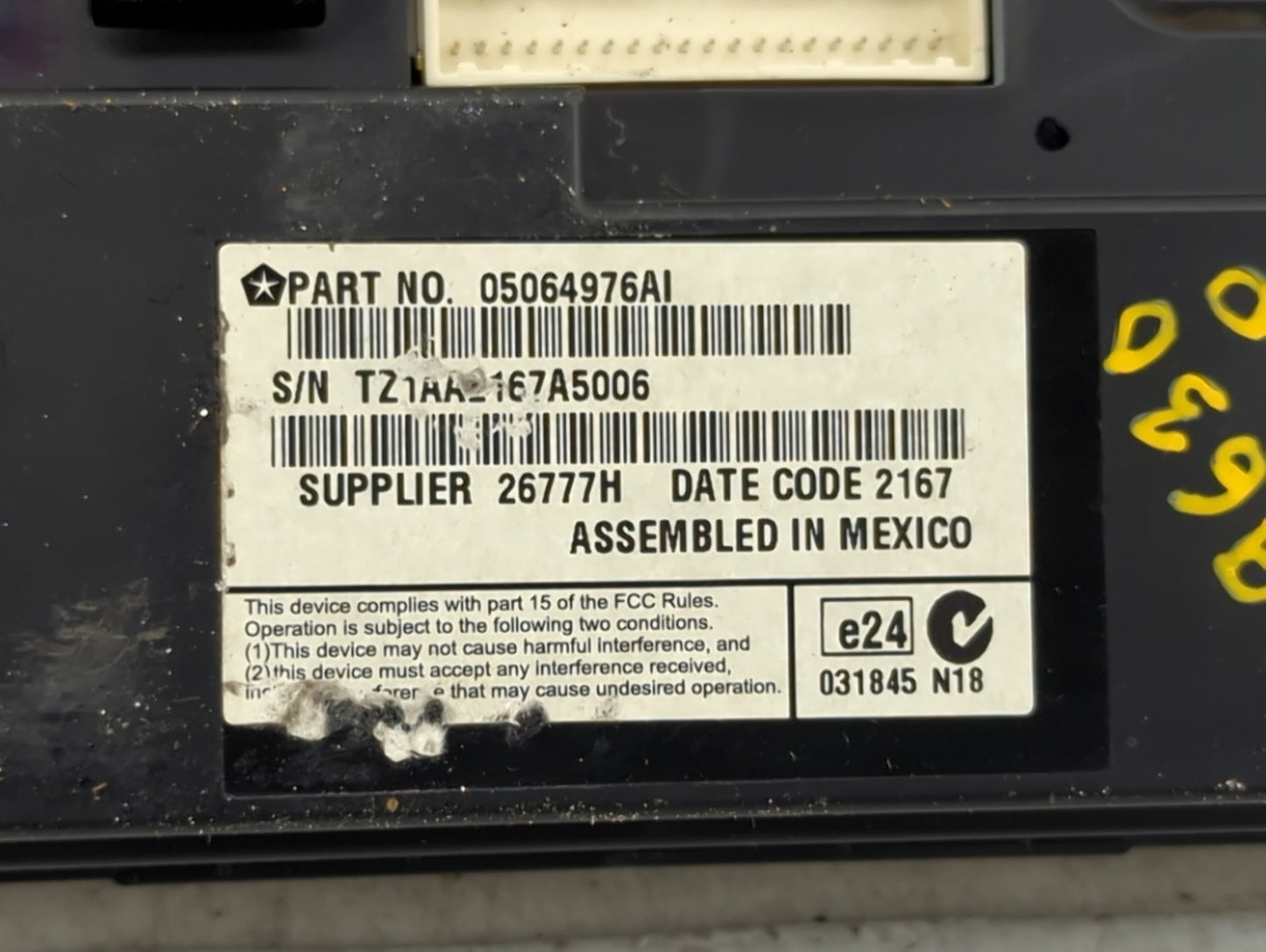 2017 Dodge Journey Information Display Screen - Oemusedautoparts1.com