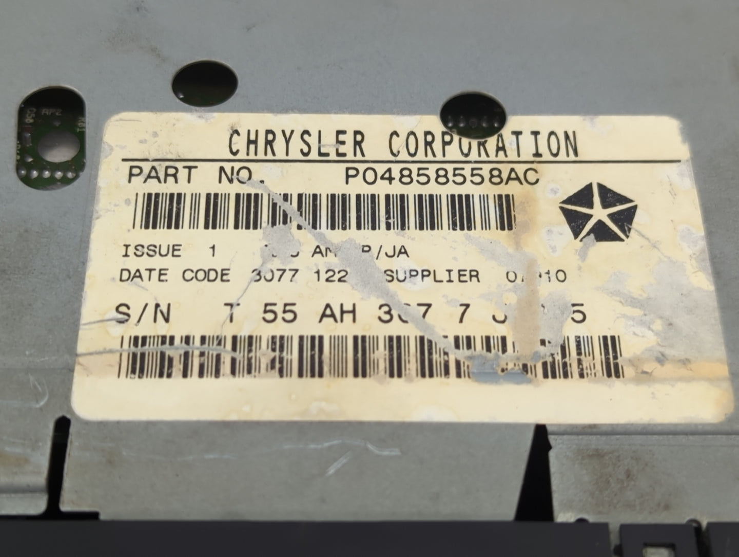 1995-2000 Dodge Stratus Radio AM FM Cd Player Receiver Replacement Fits Fits 1995 1996 1997 1998 1999 2000 OEM Used Auto Par