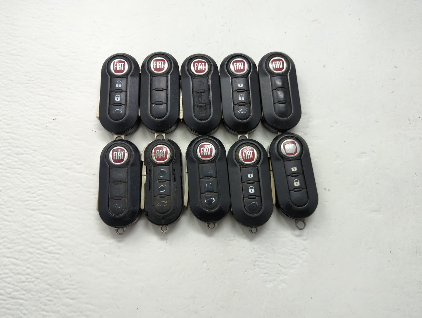 Lot of 10 Fiat Keyless Entry Remote Fob MIXED FCC IDS MIXED PART NUMBERS - Oemusedautoparts1.com