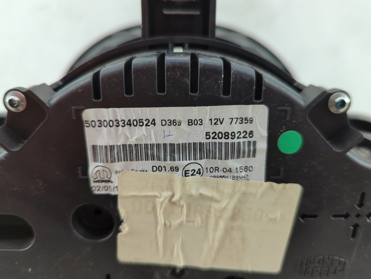 0 Fiat 500x Instrument Cluster Speedometer Gauges Miles:143K Fits OEM Used Auto Parts - Oemusedautoparts1.com