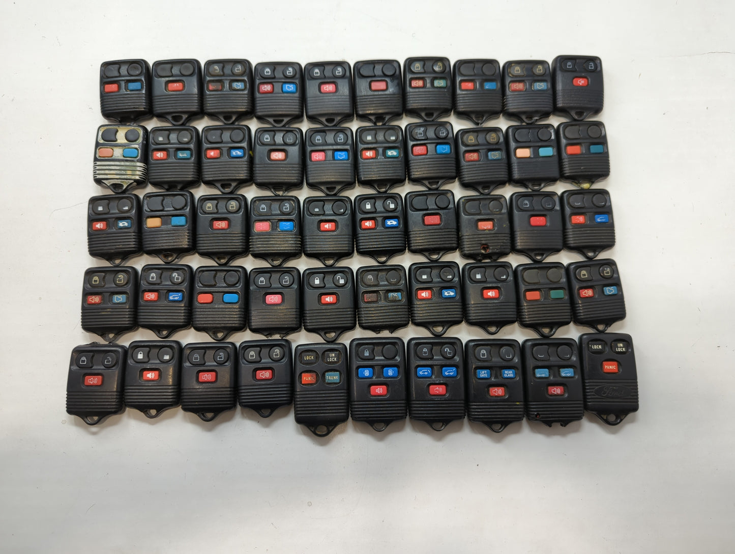 Lot of 50 Ford Keyless Entry Remote Fob MIXED FCC IDS MIXED PART NUMBERS - Oemusedautoparts1.com