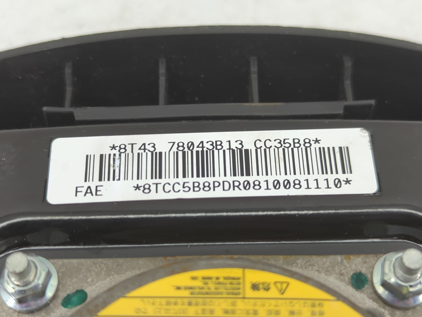 2007-2010 Ford Edge Air Bag Driver Left Steering Wheel Mounted Black - Oemusedautoparts1.com