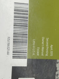 0 Ford Escape Owners Manual Book Guide OEM Used Auto Parts - Oemusedautoparts1.com