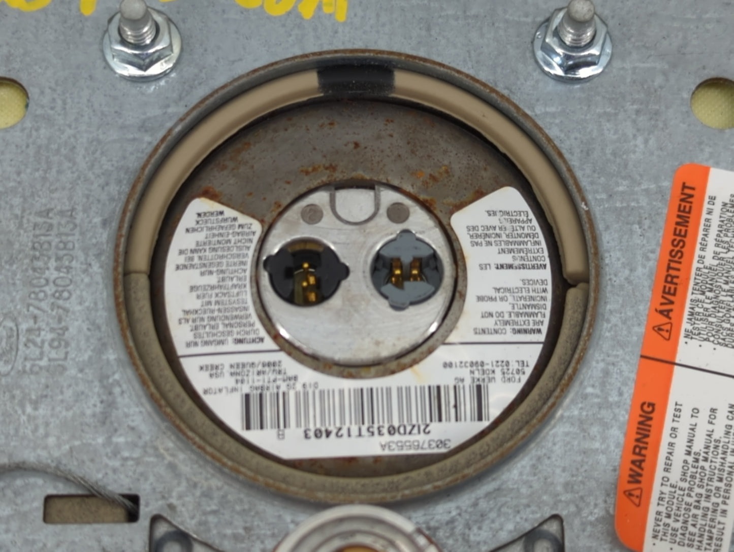 2006-2010 Ford Explorer Air Bag Driver Left Steering Wheel Mounted - Oemusedautoparts1.com