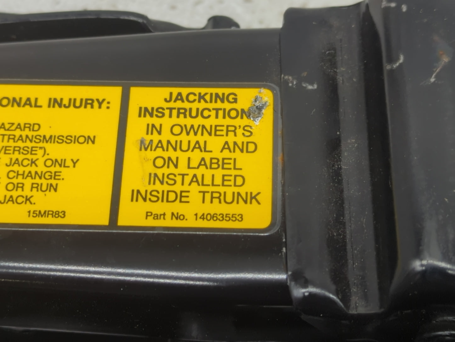 1999 Ford F-150 Spare Scissor Car Jack - Oemusedautoparts1.com