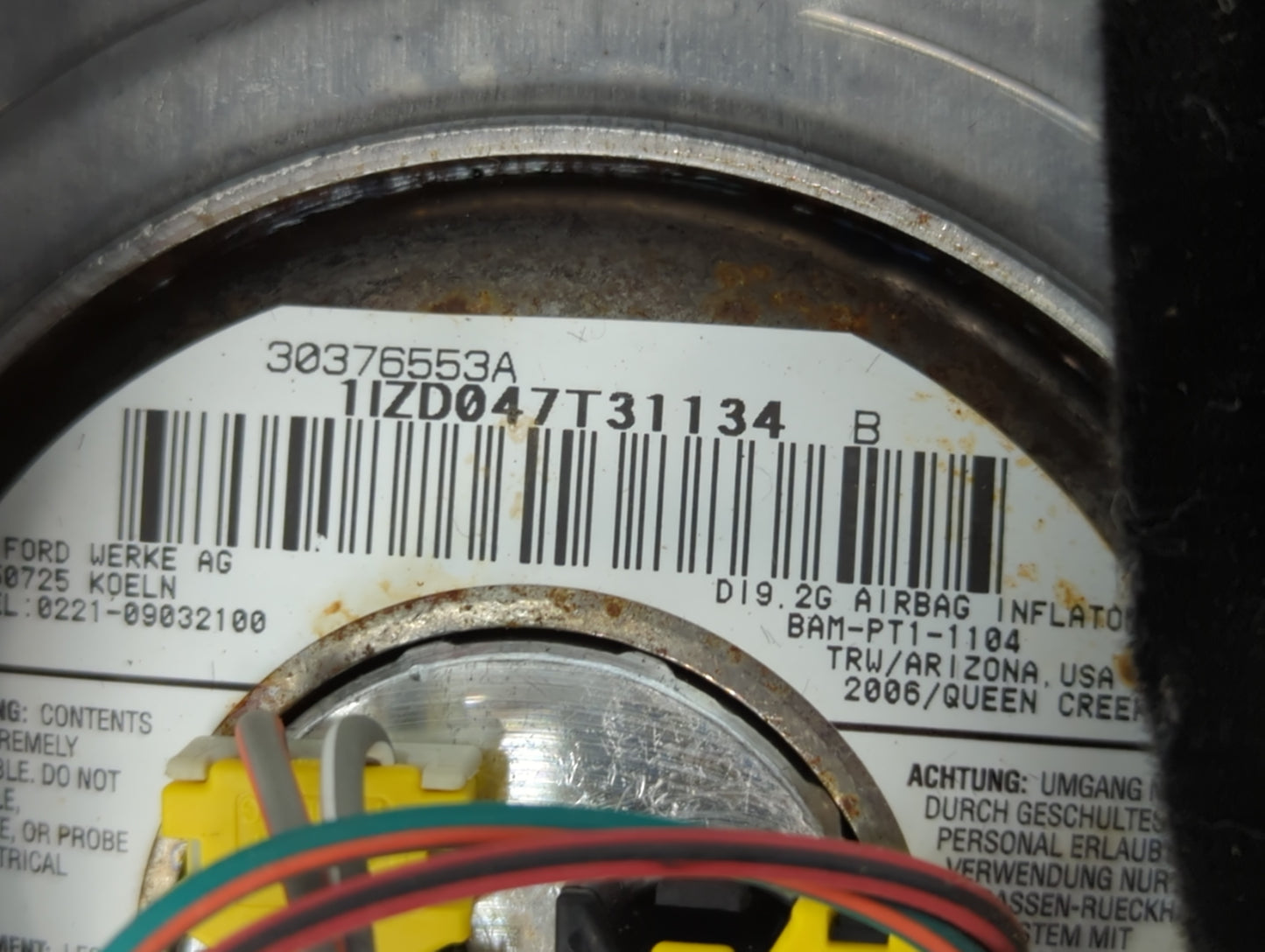 2004-2008 Ford F-150 Air Bag Driver Left Steering Wheel Mounted 1138247 - Oemusedautoparts1.com