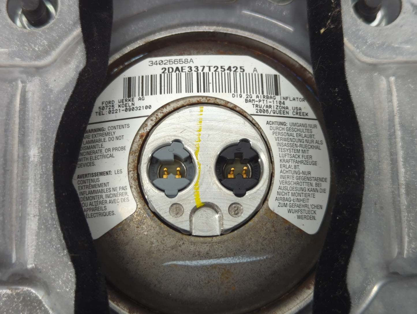 2004-2008 Ford F-150 Air Bag Driver Left Steering Wheel Mounted - Oemusedautoparts1.com