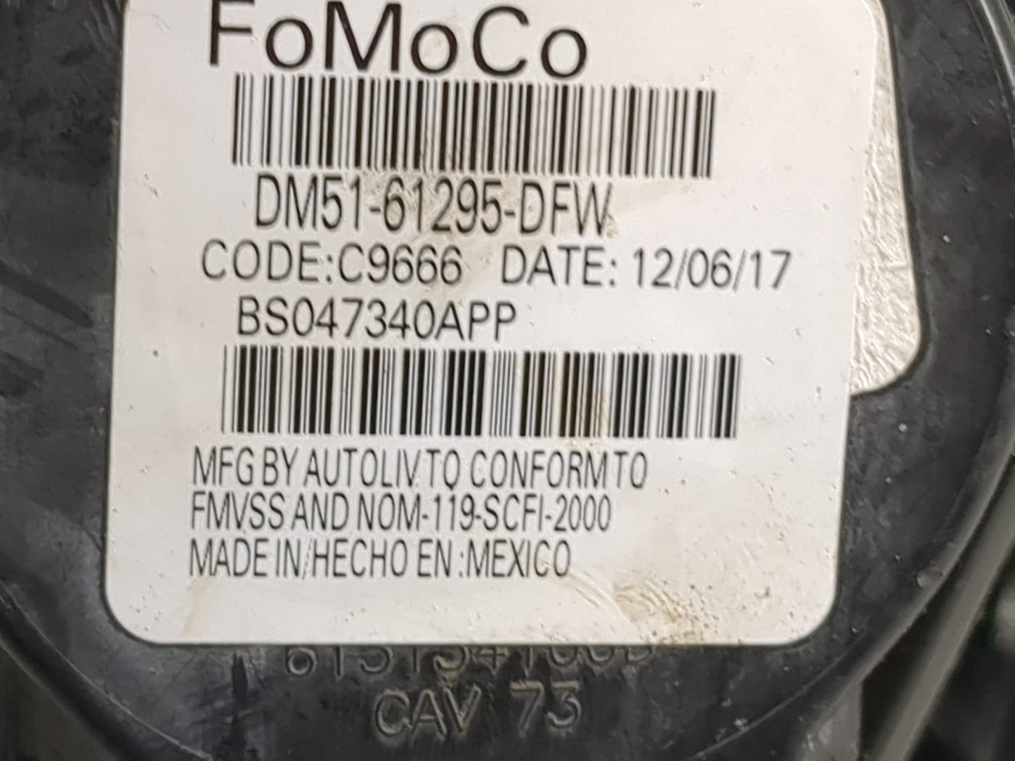 2015-2018 Ford Focus Drvier Front Seatbelt Retractor - Oemusedautoparts1.com