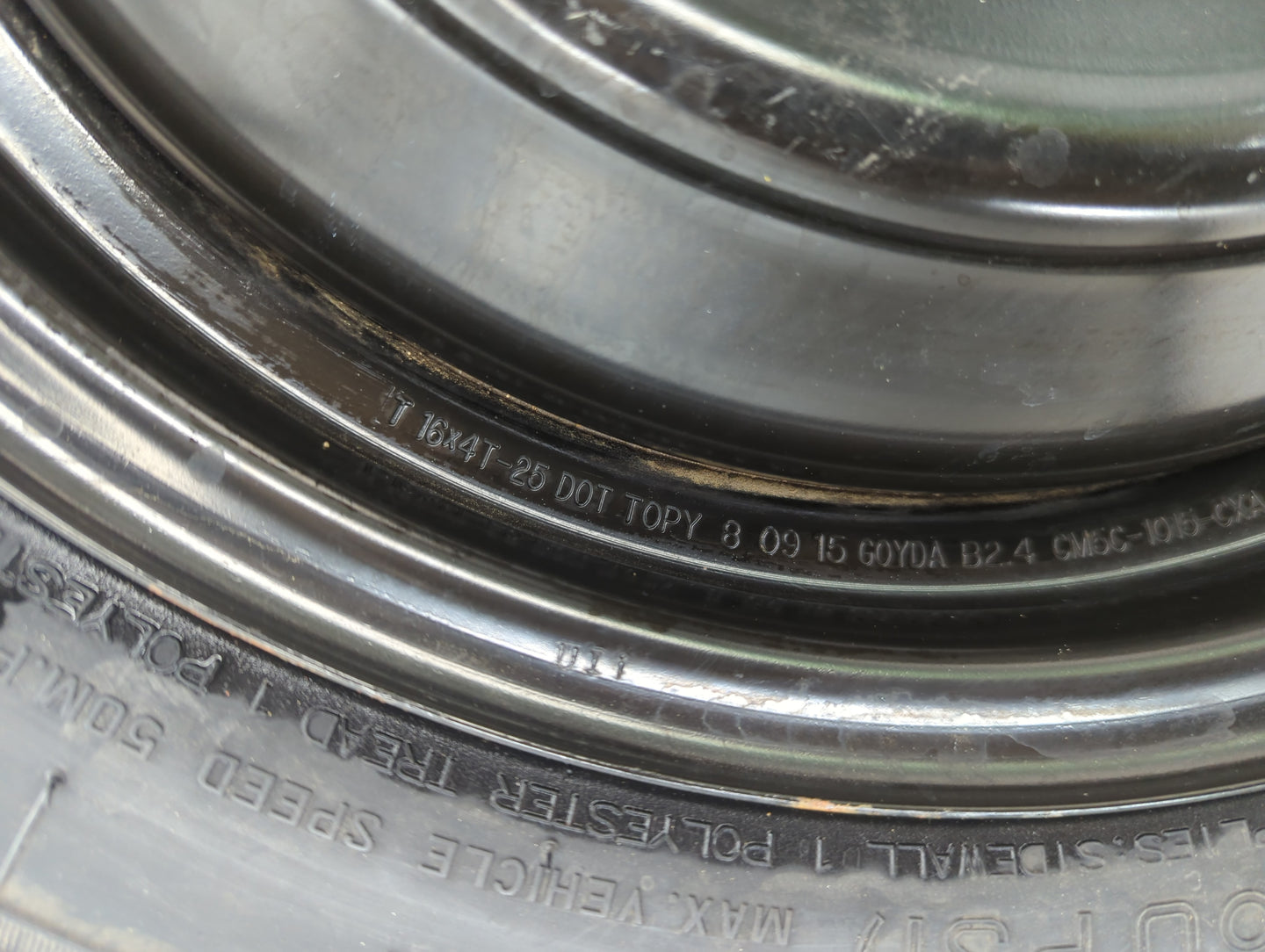 2012-2018 Ford Focus Spare Donut Tire Wheel Rim Oem - Oemusedautoparts1.com