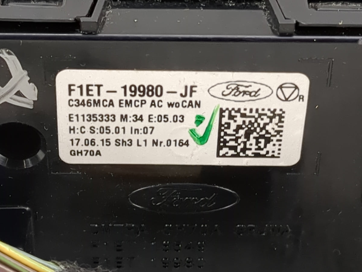 2015-2018 Ford Focus Climate Control Module Temperature AC/Heater Replacement Fits Fits 2015 2016 2017 2018 OEM Used Auto Pa